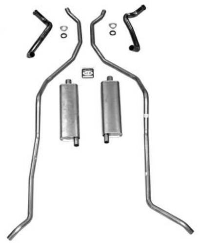 Exhaust System 348 hi-perf. with 2-1/2" dual exhaust 73013 fits 1959 Chevy Full Size 348 engine A665 Shafer's Classic Reproductions