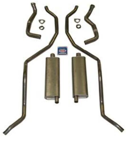 Exhaust System All models except SW 73015 fits 1962-1964 Chevrol et 4 bbl 2x4 bbl 409 engine Shafer's Classic Reproductions