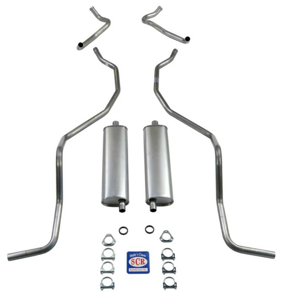 Fits 1960 - 1964 Chevrolet 8 cyl. 283 and 327 Dual Exhaust and ONLY 1960 El Camino Exhaust System 73033