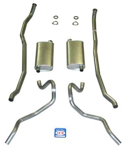 SW 348-409 Dual with 2-1/2" Exhaust System 73035 fits 1960-1962 Chevy SW 348-409 Dual 409 engine 348 engine A770-4D08 Shafer's Classic Reproductions
