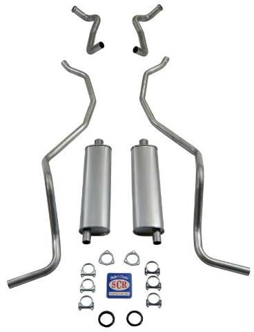 SW 327 with 2-1/2" Exhaust Hi-Perf. Exhaust System 73036 fits 1962-1964 Chevy SW 327 Shafer's Classic Reproductions