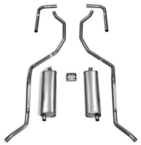 Fits 1960 - 1964 Chevrolet 2" Dual Exhaust System 73047