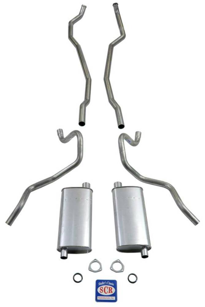 Fits 1965-66 Chevrolet Exhaust System 8 cyl. 396 and 427 Dual Exhaust with 2-1/2" Exhaust Pipes 73065