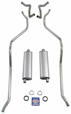 El Camino Exhaust System 348 Hi-Perf. with 2-1/2" Dual Exhaust 73072 fits 1959 El Camino 348 engine A002 Shafer's Classic Reproductions