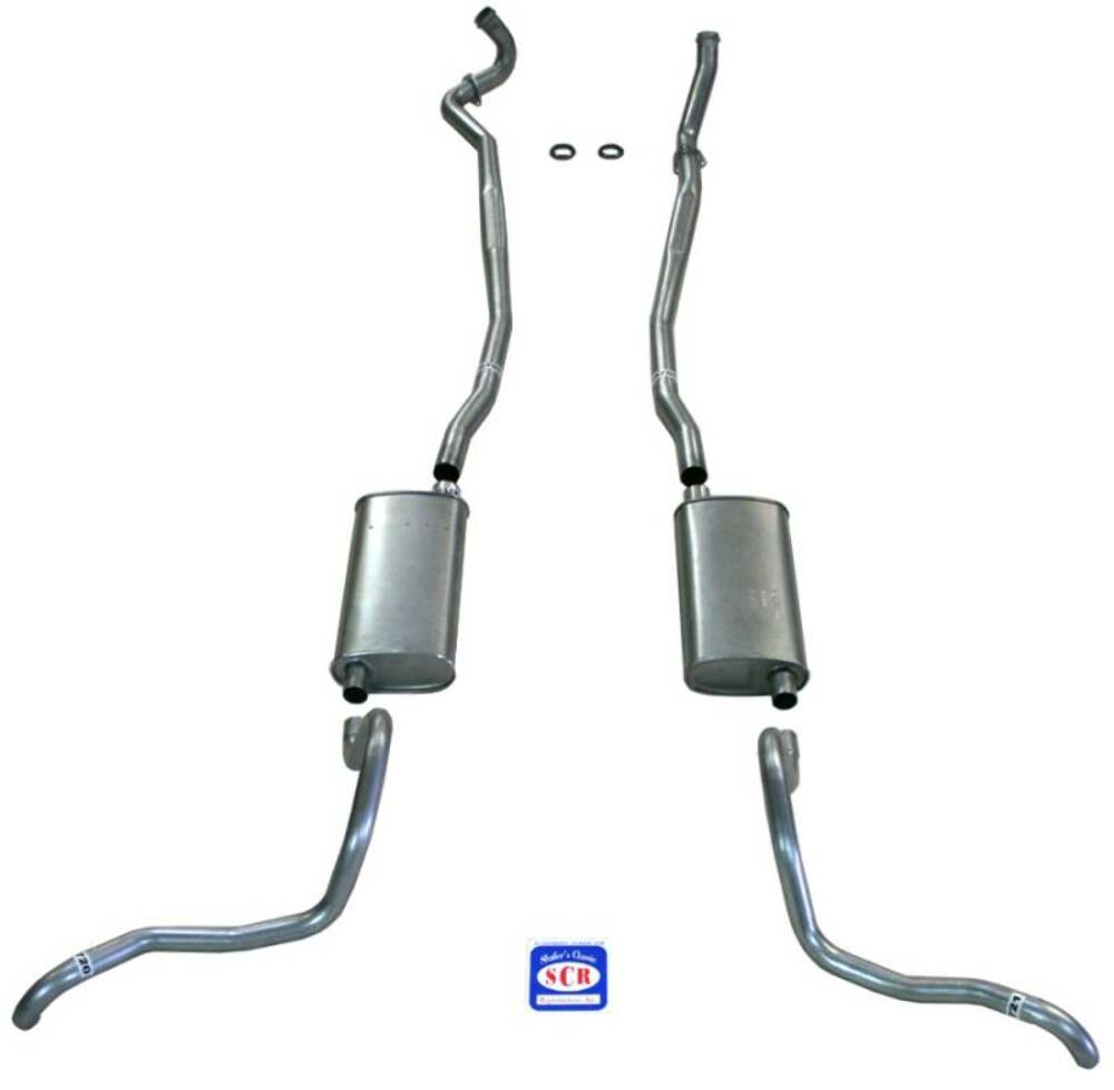 Fits 1967-69 Full Size Chevrolet Exhaust System with Big Block and Stock Cast Iron Manifolds 73078