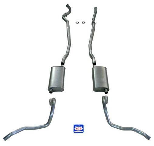 Exhaust System for Station Wagon with Big Block with Stock Cast Iron Manifolds 73079 fits 1967-1969 Full Size Chevrolet Shafer's Classic Reproductions
