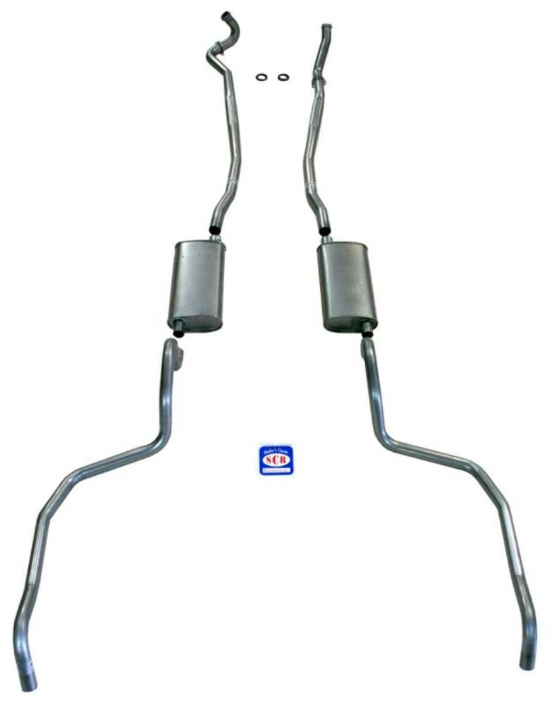 Fits 1967-69 Full Size Chevrolet Exhaust System with Big Block and Stock Cast Iron Manifolds 73080