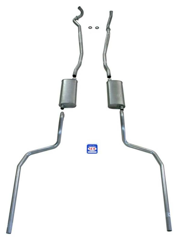 Fits 1967-69 Full Size Chevrolet Exhaust System with Big Block and Stock Cast Iron Manifolds 73081