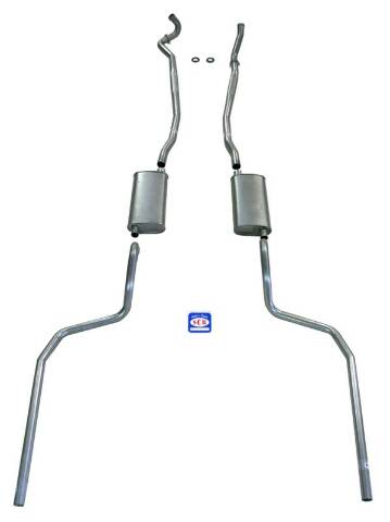Exhaust System with Big Block and Stock Cast Iron Manifolds 73081 fits 1967-1969 Full Size Chevrolet B039 Shafer's Classic Reproductions