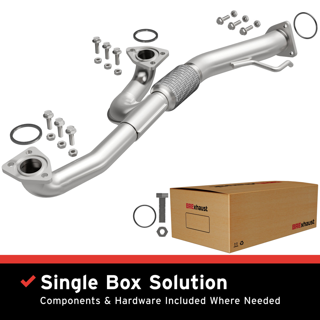 2008-2012 Honda Accord Direct-Fit Front Pipe Kit 107-0193 stainless steel