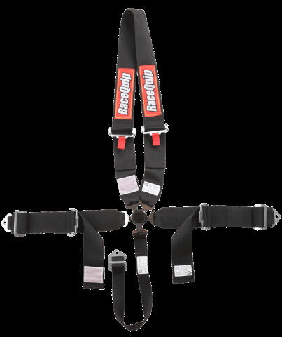 RaceQuip racing harness 3 inch 2 inch SFI 16.1 black red adjustable 748008RQP
