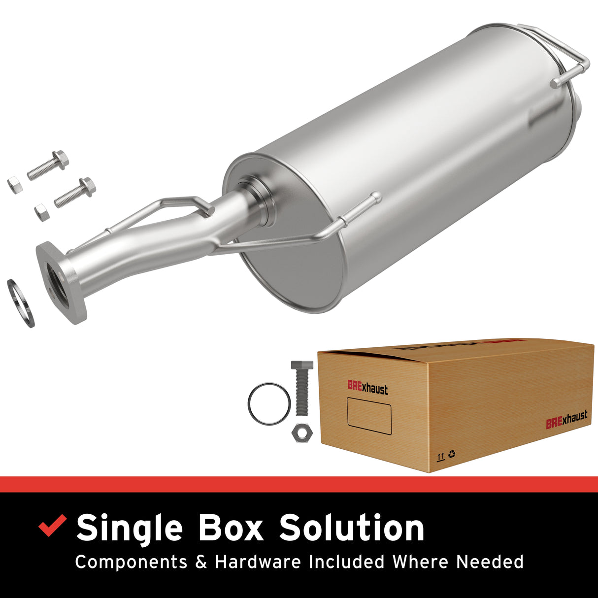 2007-2012 Nissan Versa Direct-Fit Muffler Kit 108-0032 aluminized steel