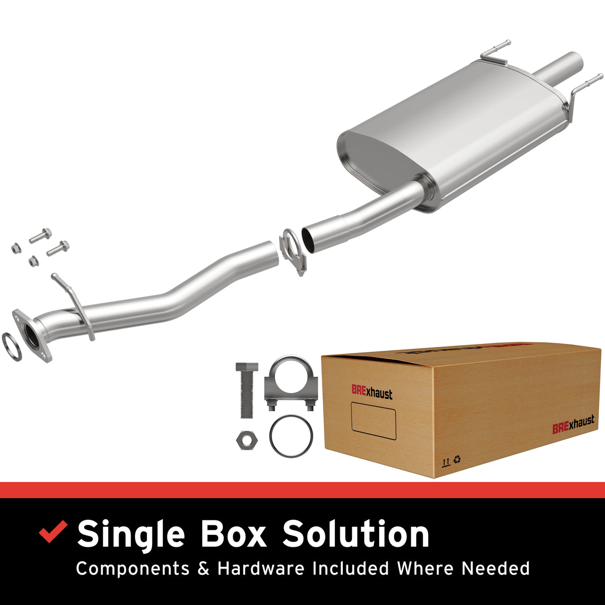 1991-1993 Honda Accord Direct-Fit Muffler Kit 108-0095 aluminized steel