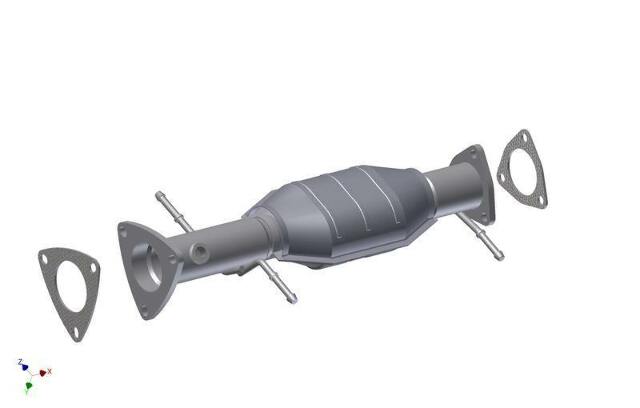 direct-fit catalytic converter fits 1998-1999 Hombr e 4.3L and 1996-1999 Chevy S10 4.3L V6 rear front Federal EPA with gaskets 7712070 Schultz