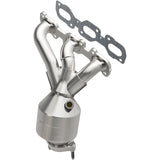 MagnaFlow direct-fit catalytic converter fits 2009-2012 Ford Escape and 2009-2011 Mercury Mariner, this and 09 Ford Escape 3.0L Front 3.0L stainless steel CARB compliant OBDII 4992