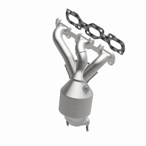 MagnaFlow direct-fit catalytic converter fits 2009-2012 Ford Escape and 2009-2011 Mercury Mariner, this and 09 Ford Escape 3.0L Front 3.0L stainless steel CARB compliant OBDII 4992