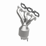 MagnaFlow direct-fit catalytic converter fits 2009-2012 Ford Escape and 2009-2011 Mercury Mariner, this and 09 Ford Escape 3.0L Front 3.0L stainless steel CARB compliant OBDII 4992