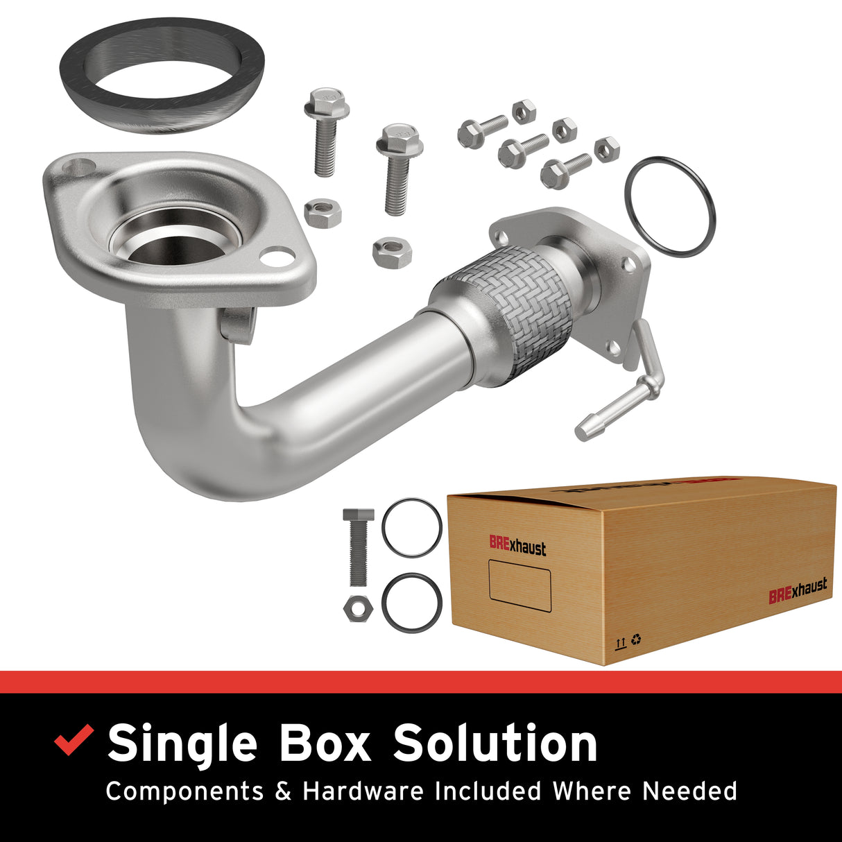 2003-2007 Honda Accord Direct-Fit Front Pipe Kit 107-0054 stainless steel