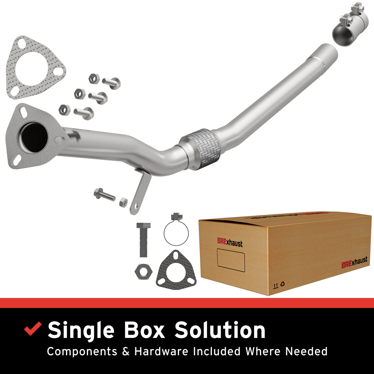 t 2002-2005 Audi A4 Quattro Direct-Fit Front Pipe Kit 107-0242 Brexhaust