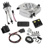 Holley EFI Sniper EFI 1954 Ford Club Sniper 2 EFI Bundle with HyperSpark Ignition System 550-510-3PK-SBF for Chevy polished aluminum