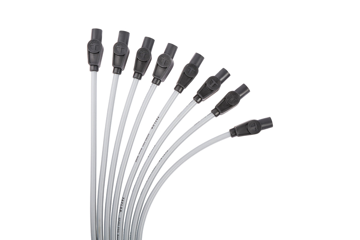 Spark Plug Wire Set Universal 8mm Silicone Spiro Pro 180? 350 ohm/ft Grey 53855