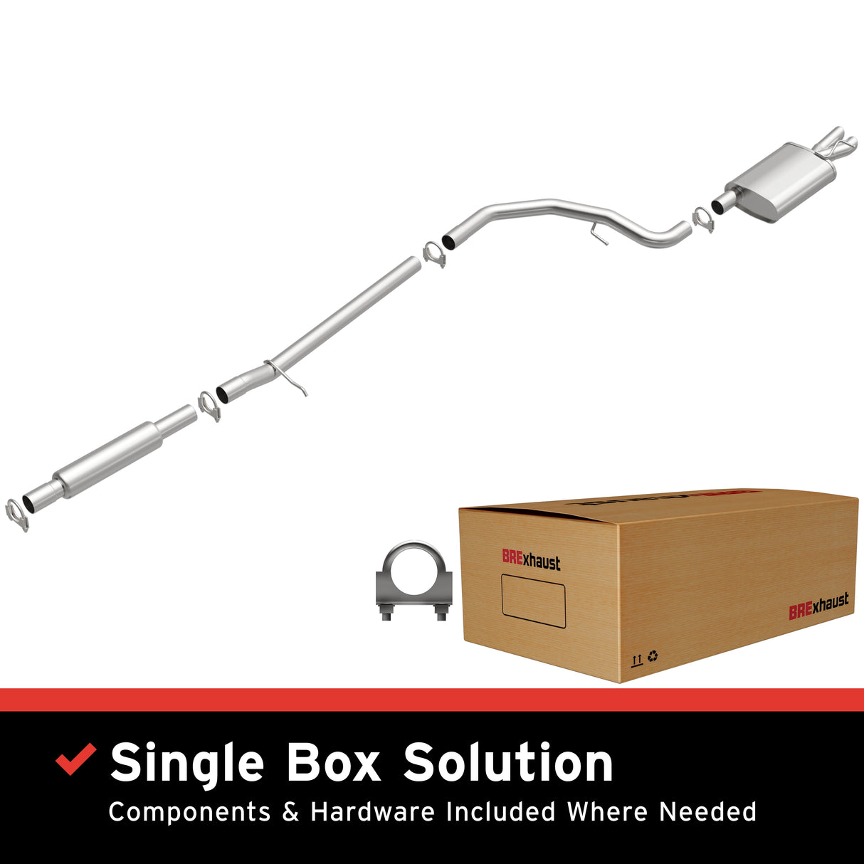 Fits 2005-2007 Ford Freestyle 3.0L Direct-Fit Replacement Exhaust System aluminized steel