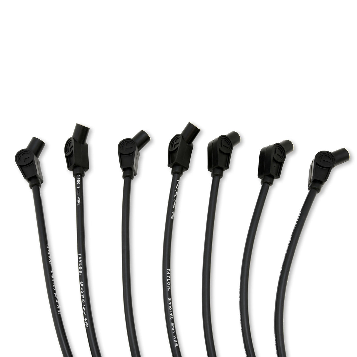 Spark Plug Wire Set Universal 8mm Silicone Spiro Pro 350 ohm/ft Black 76032