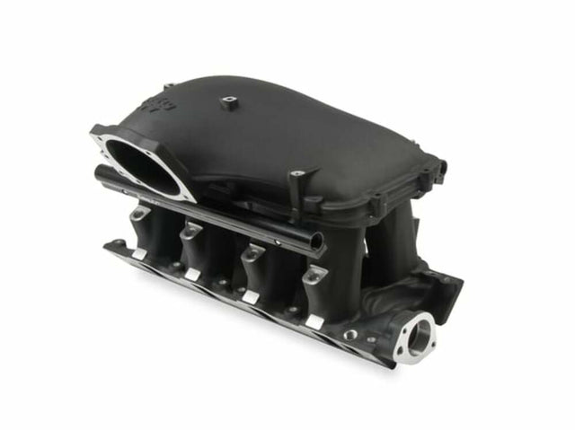 Holley EFI 8.2 SBF Ford Hi-Ram EFI Manifold with Side Mount Top-Black - 300-308BK for 1986-1995 Ford black aluminum