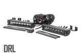 8 Inch Black Series LED Light Bar; Single Row; Cool White DRL; Pair 70728BLDRL
