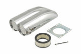 Mr. Gasket air scoop double barrel shotgun style scoop polished aluminum 8008MRG carburetor 2493