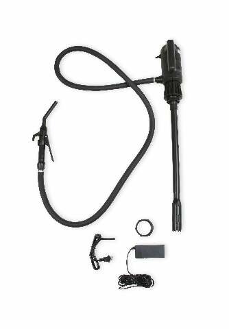Mr. Gasket 8017MRG electric transfer pump pumps up to 4.2 GPM for 15 to 55 gallon black