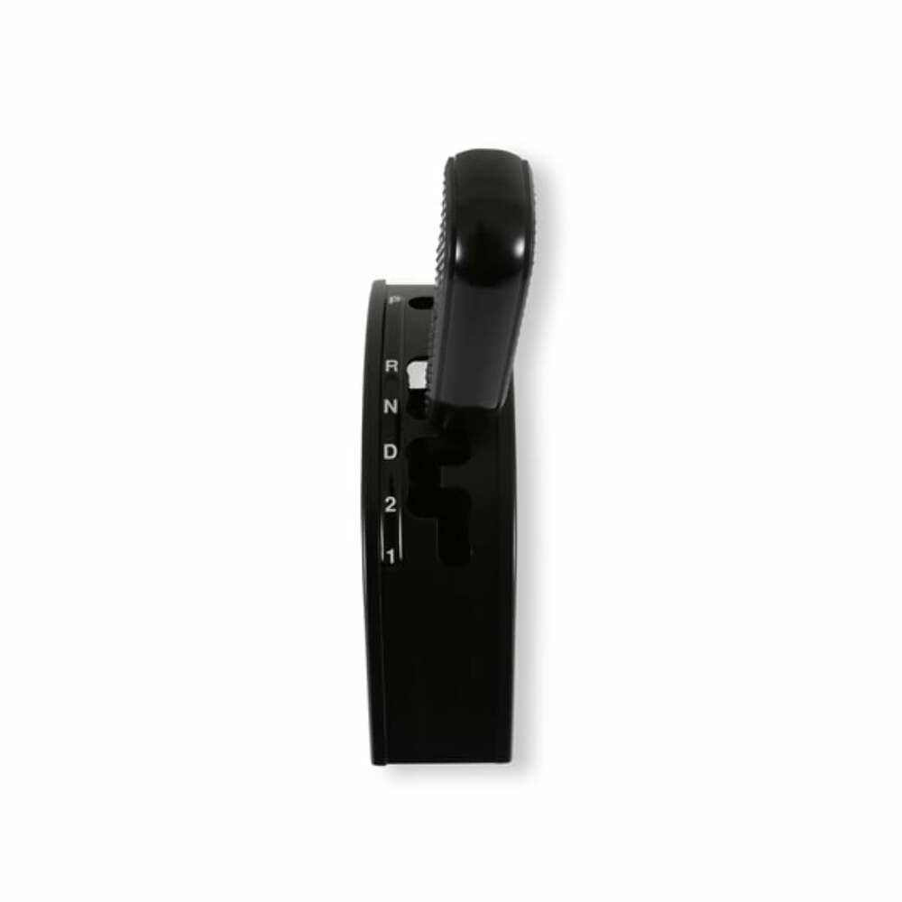Fits 3-Speed Gm Auto Transmissions-Rear Cable Exit-Forward Shift Pattern stainless steel black