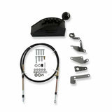 Fits 3- And 4-Speed Chrysler/Ford Auto Trans-Rear-Exit Cable-Forward Shift stainless steel black