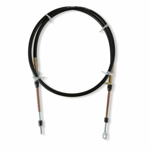 Fits 3- And 4-Speed Chrysler/Ford Auto Trans-Rear-Exit Cable-Forward Shift stainless steel black