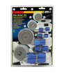Mr. Gasket flex braid hose sleeve kit blue aluminum steel 8091