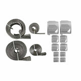 Mr. Gasket flex braid hose sleeve kit silver aluminum steel 8092