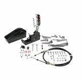 Automatic Gated Shifter - Dual Button Magnum Grip Pro Stick - Two Tone billet aluminum black anodized