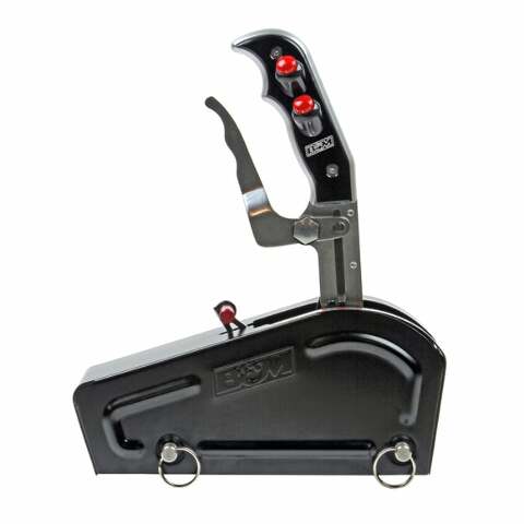 Automatic Gated Shifter - Dual Button Magnum Grip Pro Stick - Two Tone billet aluminum black anodized