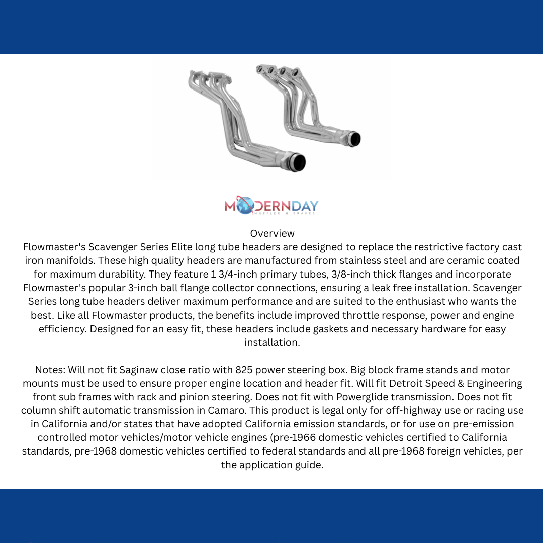 Exhaust system for 1968-1969 Ram Exhaust stainless steel