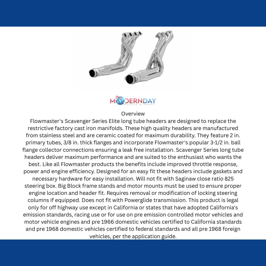 Exhaust system for 1968-1969 Ram Exhaust stainless steel