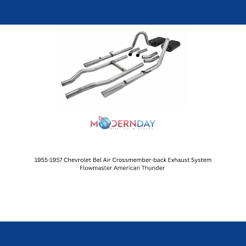 1955-1957 Chevrolet Bel Air Crossmember-back Exhaust System Flowmaster American Thunder 817174