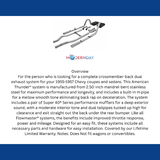 1955-1957 Chevrolet Bel Air Crossmember-back Exhaust System Flowmaster American Thunder 817174
