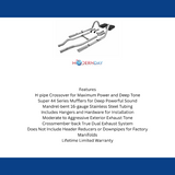 1955-1957 Chevrolet Bel Air Crossmember-back Exhaust System Flowmaster American Thunder 817174