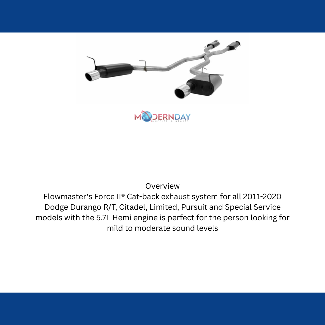 Exhaust system for 2011-2026 Dodge Durango Exhaust stainless steel