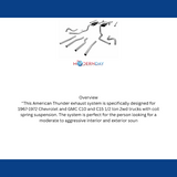 1967-1972 Chevrolet C10 Pickup Crossmember-back Exhaust System Flowmaster Americ