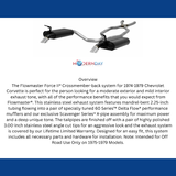 1975-1979 Chevrolet Corvette Crossmember-back Exhaust System Flowmaster Force II 817661
