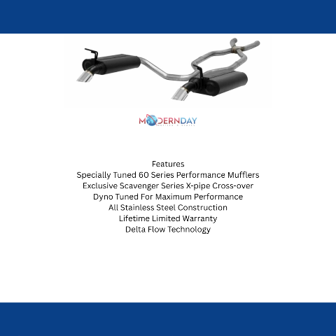 1975-1979 Chevrolet Corvette Crossmember-back Exhaust System Flowmaster Force II 817661