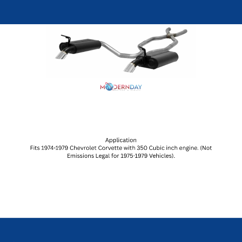 1975-1979 Chevrolet Corvette Crossmember-back Exhaust System Flowmaster Force II 817661