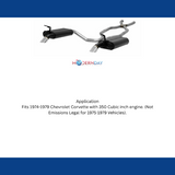 1975-1979 Chevrolet Corvette Crossmember-back Exhaust System Flowmaster Force II 817661
