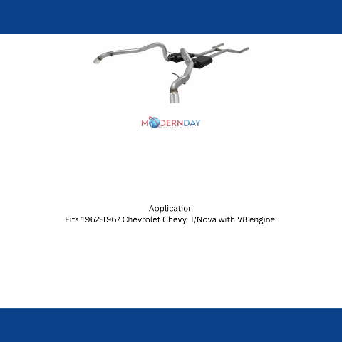 1962-1967 Chevrolet Chevy II/Nova Crossmember-back Exhaust System Flowmaster Ame